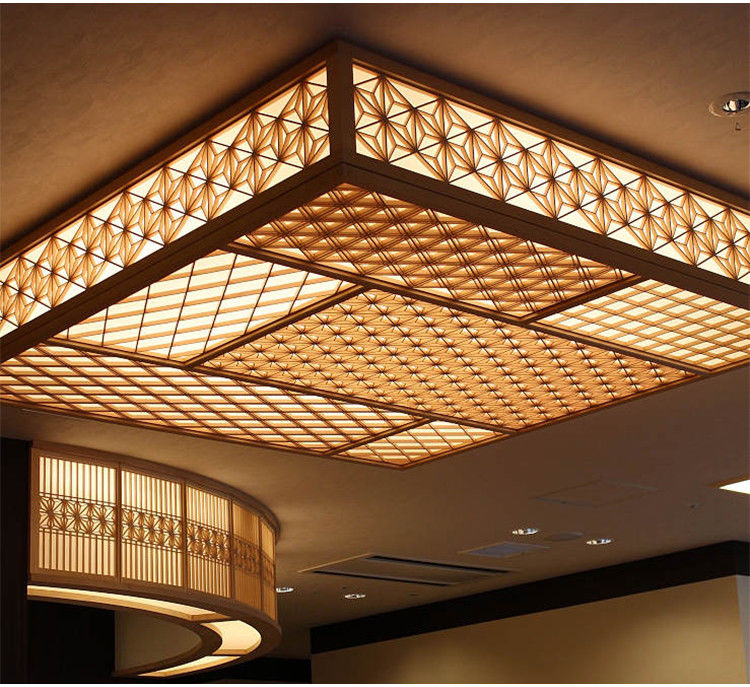 Продукты Kumiko стены раздела Hinoki 3D французские твердые деревянные декоративные