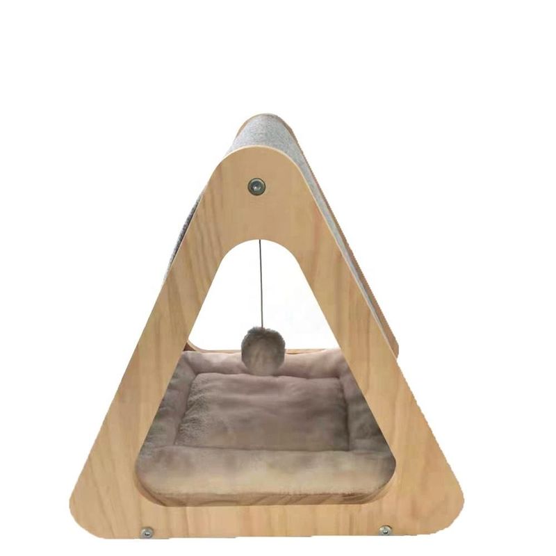 Мебели кота КАРБЮРАТОРА кровать дома кота деревянной дружелюбной складная для чувствуемый царапать пещеры