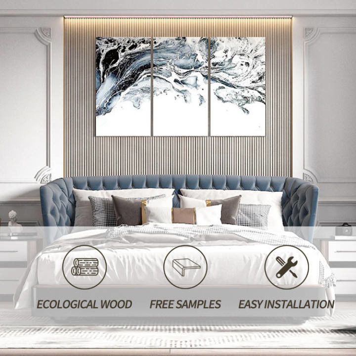 Панель стены современного оформления внутренняя WPC 9mm 2.5cm домашнего для предпосылки ТВ