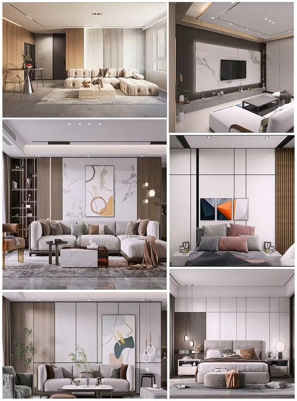 Декорация интерьера деревянный цвет энергоэффективный устойчивый к порывам WPC стенный панель 3D эффекты