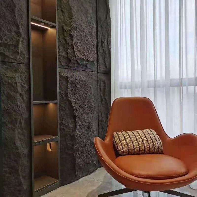 Горячая продажа искусственный ПУ культурный камень для внешнего декорации фальшивые кожаные стены панели светлый камень