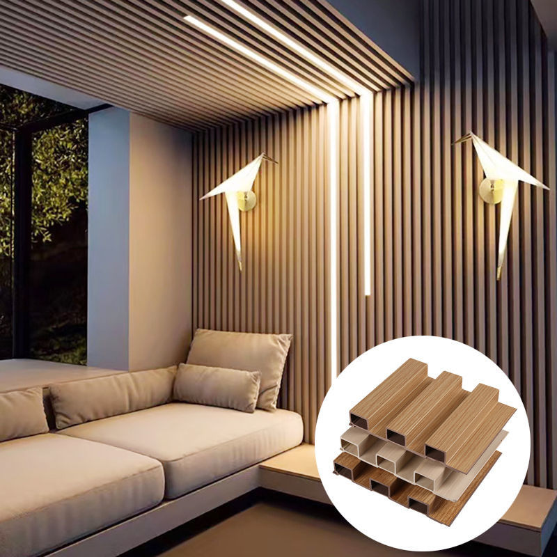 Фабрика Внутренний декор ПВХ покрытие облицовка Стенная доска WPC Внутренний флуированный стенный панель