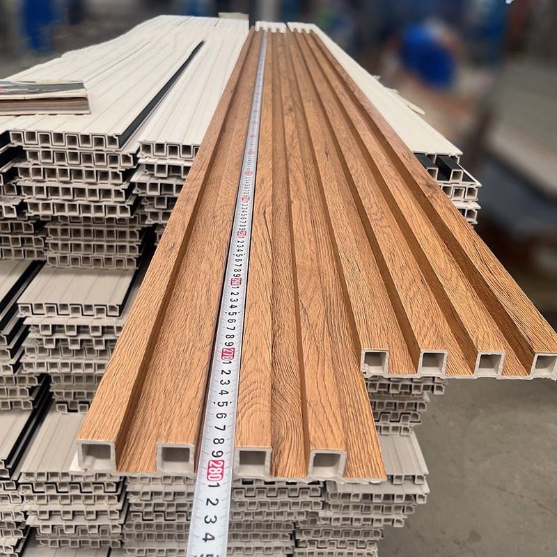 Фабрика Внутренний декор ПВХ покрытие облицовка Стенная доска WPC Внутренний флуированный стенный панель