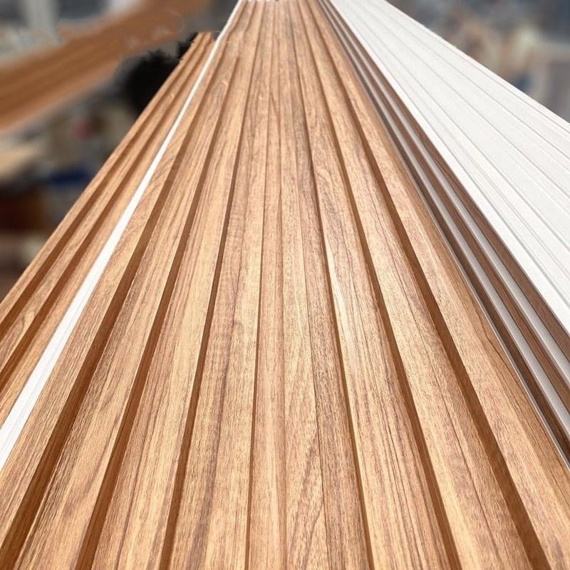 Фабрика Внутренний декор ПВХ покрытие облицовка Стенная доска WPC Внутренний флуированный стенный панель