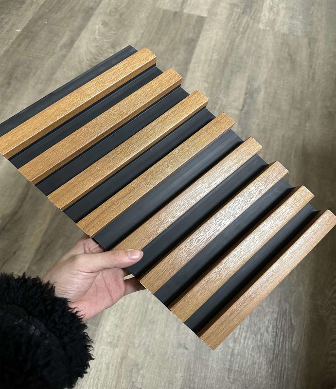 SONSILL UTO Деревянное зерно ПВХ Внутренний декоративный Wpc Флуированный стенный панель облицовка Внутреннее оформление