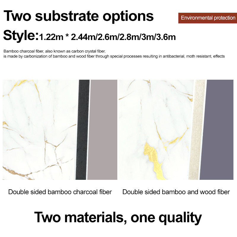Бамбук Уголь Деревянная фанера Металлическая стенная панель Декоративная плита Бамбук ПЭТ Металлическая доска