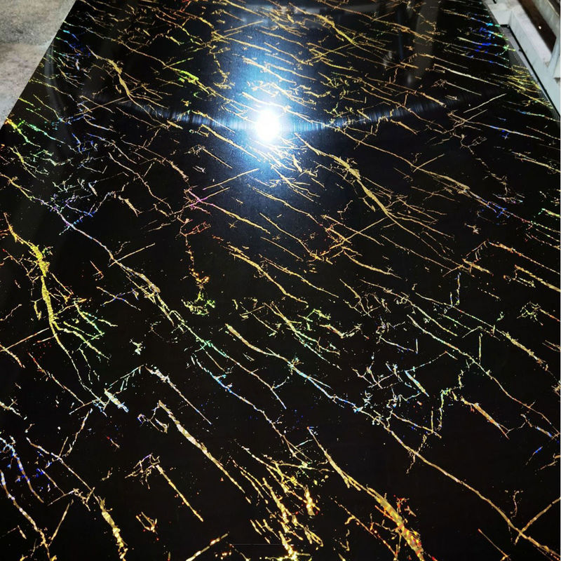 1220*2440 Ламинированный 3D УФ мраморный лист толщиной 3 мм для декора стены