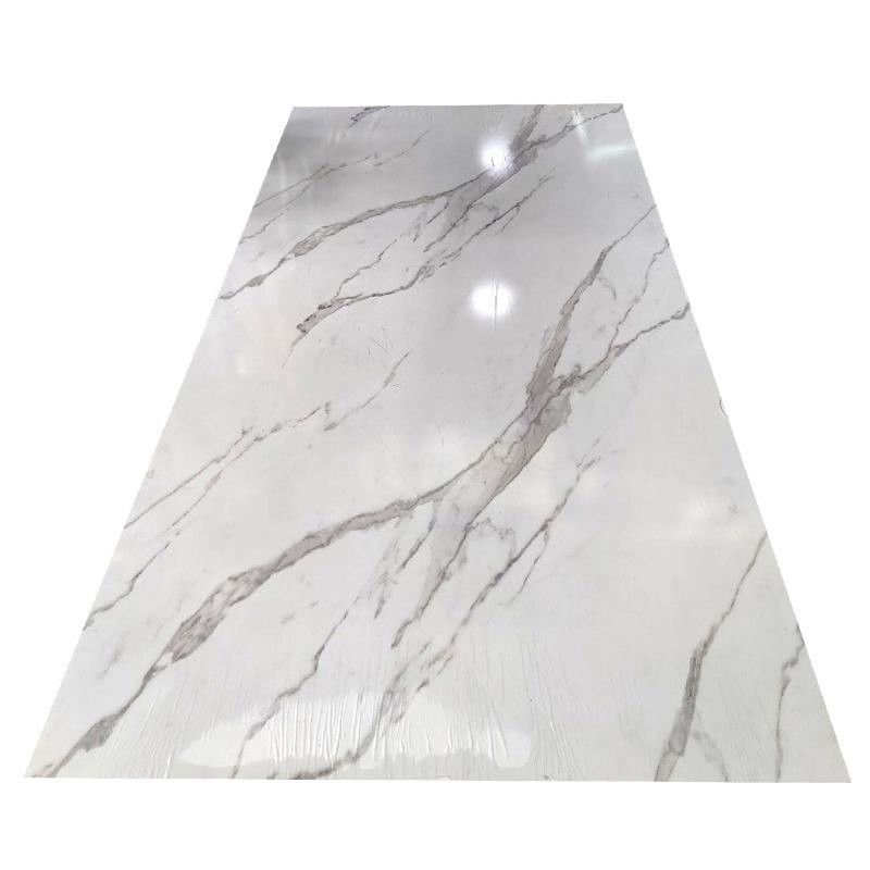 УФ ПВХ мраморная доска Внутренние декоративные пластиковые листы Стенные покрытия 3D печать ПВХ мраморная УФ-лист