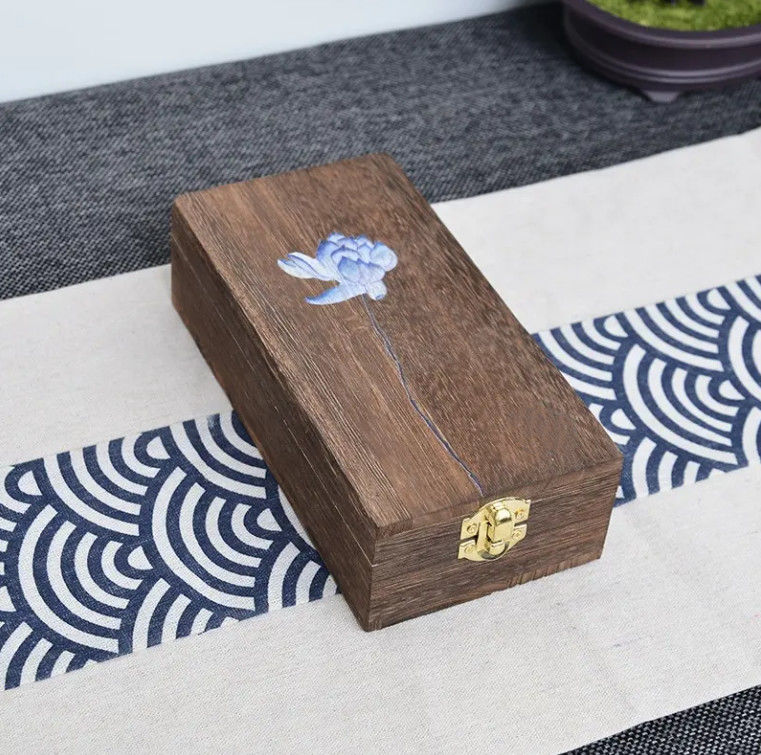 Настраиваемая многоцветная паулоwnia твердая деревянная ювелирная коробка для хранения подарков