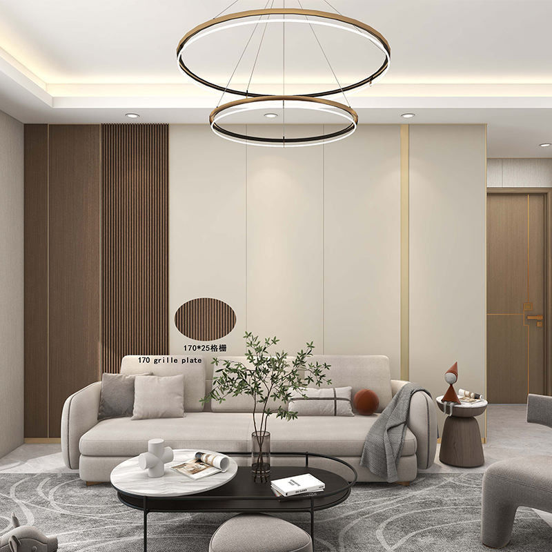 Декоративные настенные доски потолок лювер Wpc флейтированные панели Ласловая древесина Pvc Wpc настенные панели Интерьер с светодиодом