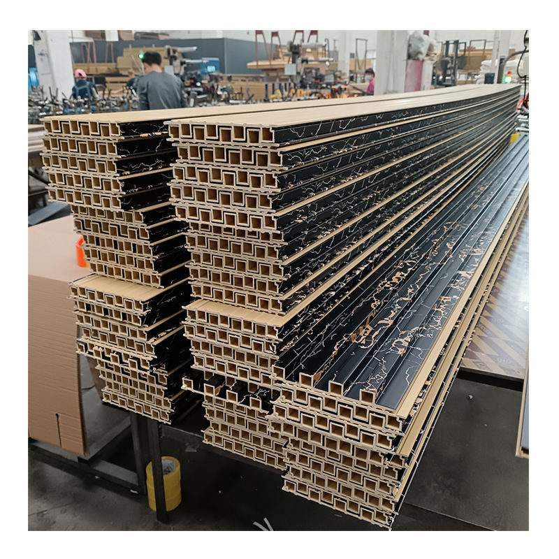 Декоративные настенные доски потолок лювер Wpc флейтированные панели Ласловая древесина Pvc Wpc настенные панели Интерьер с светодиодом