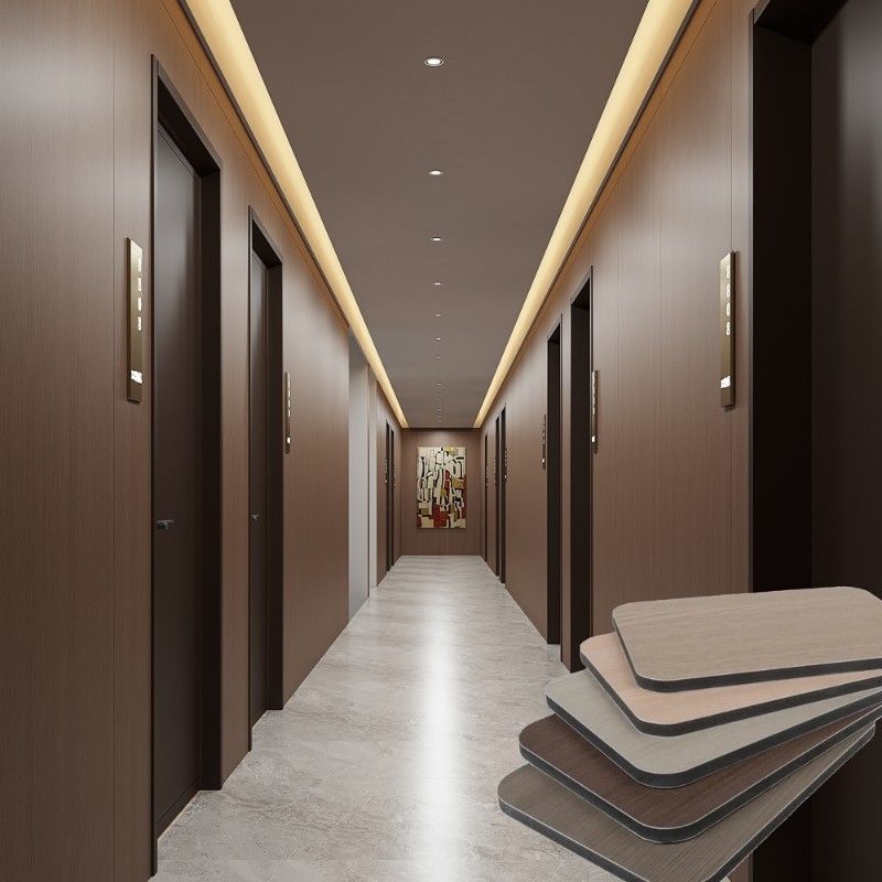 Бамбуковый уголь деревянная фанера панель зеркального облицовки огнеупорный ПВК стенной панель для офиса квартиры