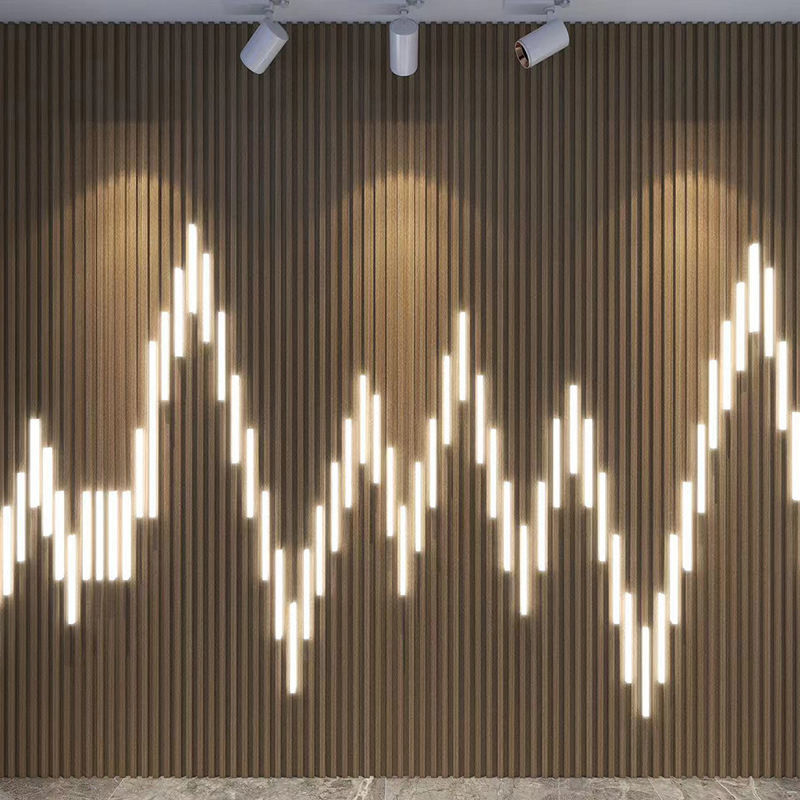 Новый дизайн деревянный зерно водонепроницаемый WPC стенные панели Дизайн для внутреннего декора Простой монтаж