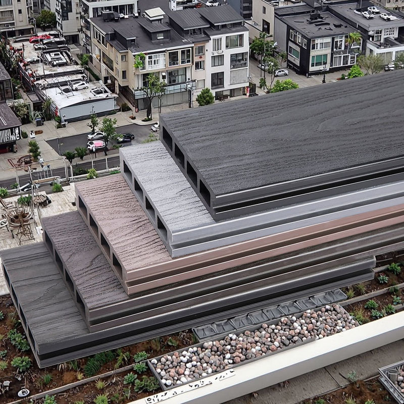 Настройка интерлока Wpc наружного кровельного покрытия 3D рельефные деревянные зерна Композитная кровельная доска Китай Дерево Пластиковая текстура Полы