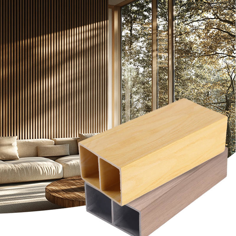 Глянцевые древесно-полимерные композитные (ДПК) трубы для внутренней отделки дома в индивидуальном цвете