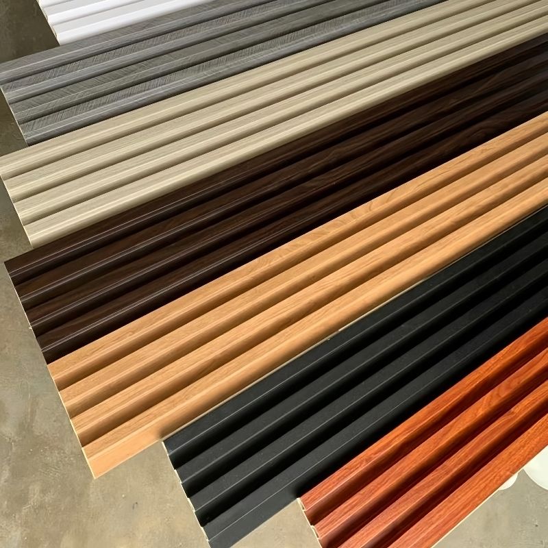 Современный водонепроницаемый звуконепроницаемый огнеупорный WPC ПВХ флейтированная стена облицовка Внутренняя стена панель для домохозяйств Гостиницы Виллы Залы