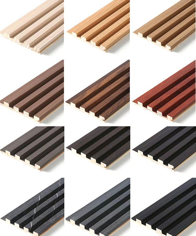 ПВХ WPC Стенная панель Деревянные зерна флейтированная панель 3D панель для декорации