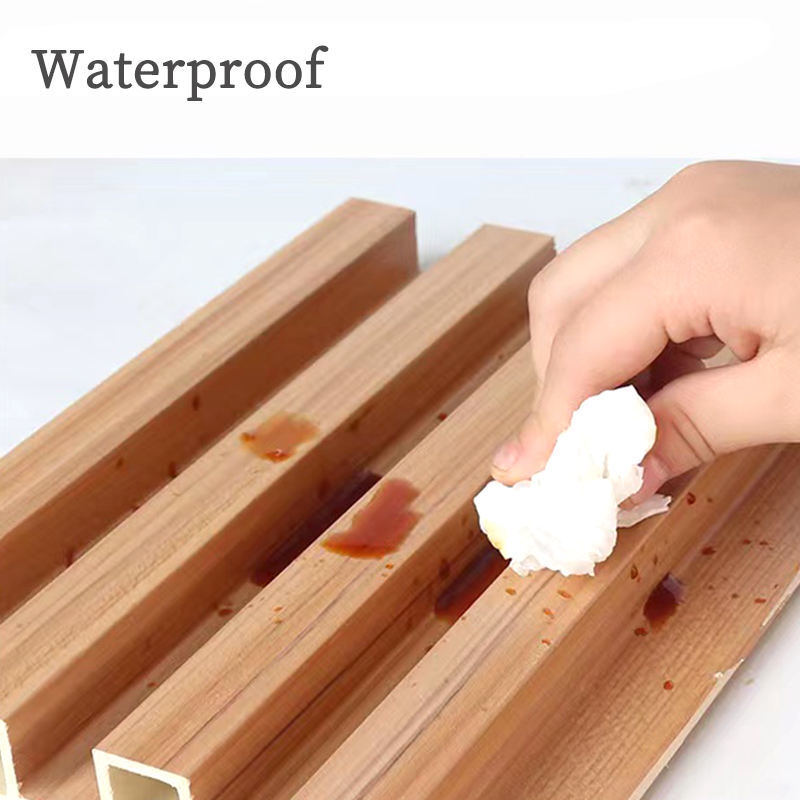 ПВХ WPC Стенная панель Деревянные зерна флейтированная панель 3D панель для декорации