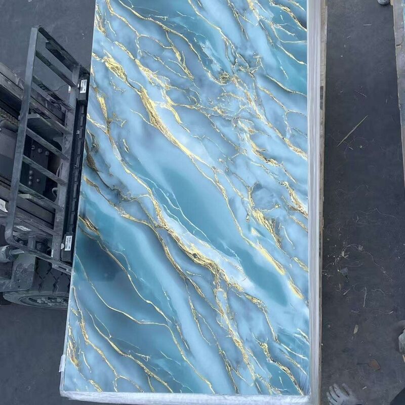 UV Marble PVC Wall Panels Easy Install Interior Decorative Sheets