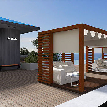 Плакирование 222mm×25mm внешней стены древесины штранг-прессования Co пластиковое составное