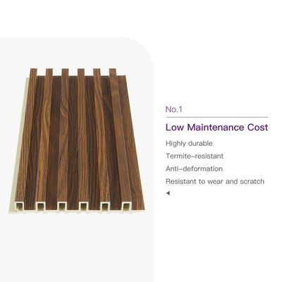 Гостиничный жилой WPC Декорация интерьера из дерева Большие стены панели Декоративные WPC флейтированные стены