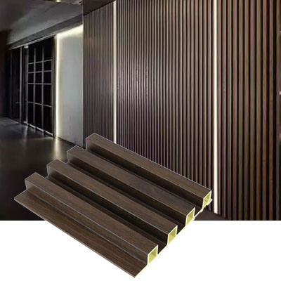Wpc Стенная панель Деревянная пластика Композитная стена облицовка Внутренние декоративные материалы