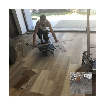 EIR Текстурированный деревянный паркет с рысиной костью Luxury Rigid PVC Vinyl Plank