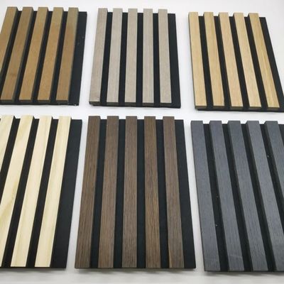 FSC Сертификат оптовой продажи пленки звукоизоляции звукоизоляции стенных панелей деревянных акустических панелей с канавками