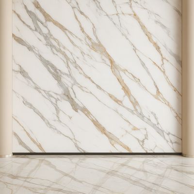 Мраморный вид Сцинтрованный камень в 3200 * 1600 мм Идеальный выбор для внутренних напольных плиток и декора стеновых панелей