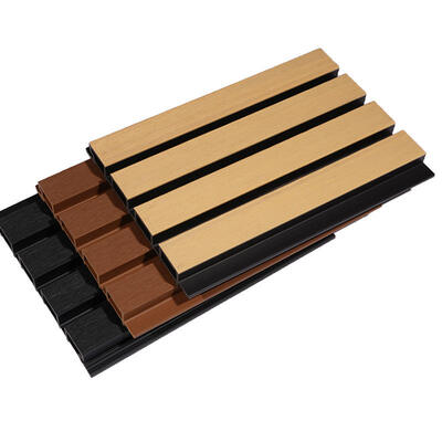 Современный наружный стенный панель WPC Простой в установке и классический дизайн Водонепроницаемая функция для наружных помещений