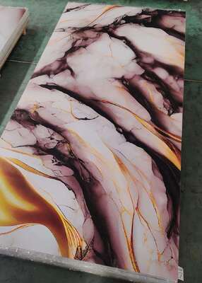 УФ Мраморный Лист Современная ПВХ Панель для Стен Высокий Глянец Декоративная Доска Пластик для ТВ Фона Интерьера Дома 1220x2440 мм * 3 мм